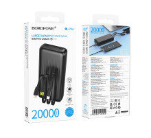 УМБ Power Bank Borofone BJ79A 20000mAh Clever (with cable Type-C+Lightning+USB)