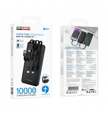 УМБ Power Bank Borofone BJ84 Smooth 10000mAh 2A (with cable Type-C+Lightning+USB+Micro)