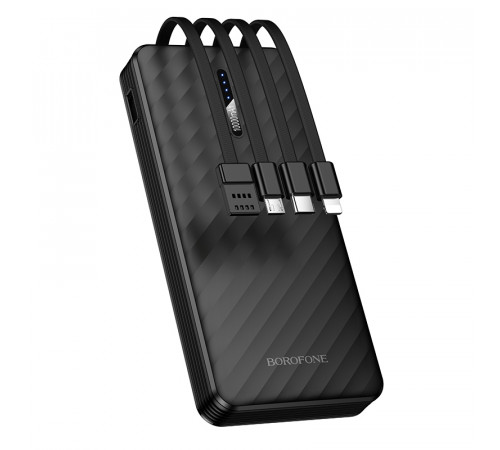 УМБ Power Bank Borofone BJ84 Smooth 10000mAh 2A (with cable Type-C+Lightning+USB+Micro)