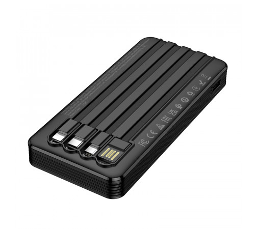 УМБ Power Bank Borofone BJ84 Smooth 10000mAh 2A (with cable Type-C+Lightning+USB+Micro)