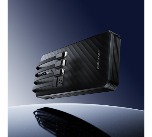 УМБ Power Bank Borofone BJ84 Smooth 10000mAh 2A (with cable Type-C+Lightning+USB+Micro)
