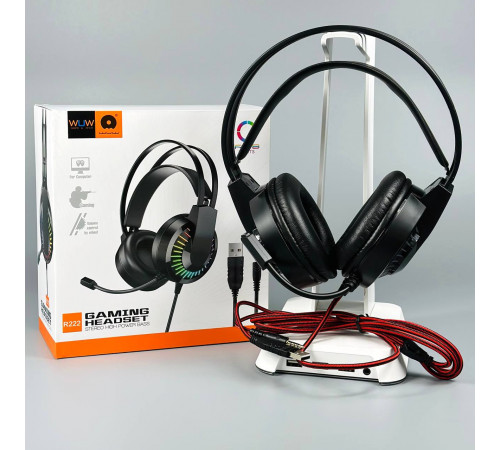 Навушники комп'ютерні WUW R222 з мікрофоном RGB