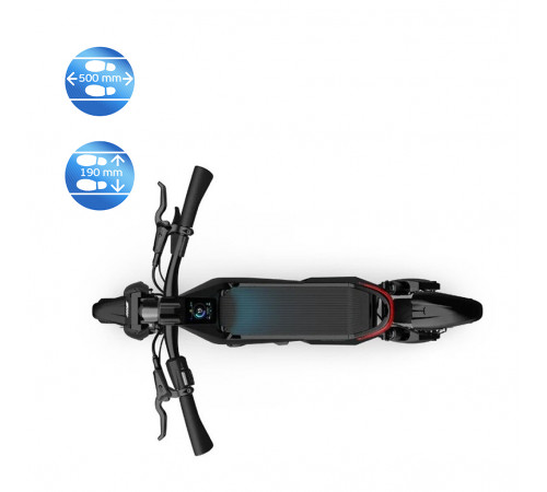 Електросамокат OKAI ES800 Panther Off-Road Black 12", 1500(3000)W, Dual Motor, 19.2Ah, 50km, 60km\h, 35%, NFC, App, 43kg (ES800-B)
