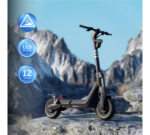 Електросамокат OKAI ES800 Panther Off-Road Black 12", 1500(3000)W, Dual Motor, 19.2Ah, 50km, 60km\h, 35%, NFC, App, 43kg (ES800-B)