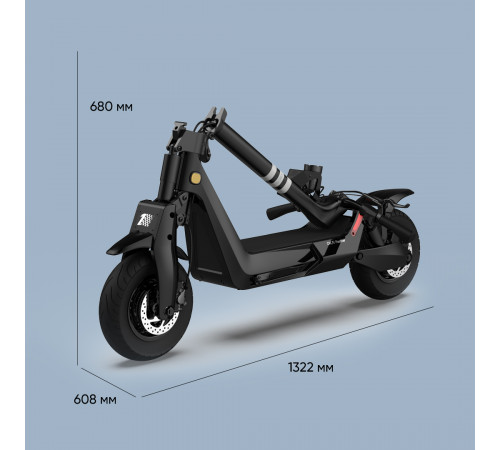 Електросамокат OKAI ES800 Panther Off-Road Black 12", 1500(3000)W, Dual Motor, 19.2Ah, 50km, 60km\h, 35%, NFC, App, 43kg (ES800-B)