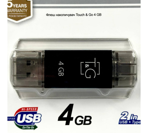 USB флеш T&G 4Gb Star 009 (USB+Type-C)