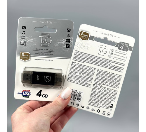 USB флеш T&G 4Gb Star 009 (USB+Type-C)