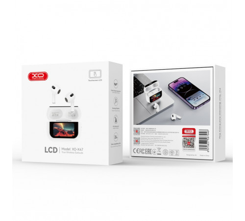 Бездротові навушники XO X47 Earbuds 4nd Generation Smart Screen