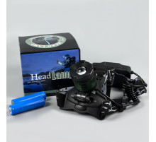 Ліхтар налобний 2188 Red light (XPE, 2*18650, Signal light, Zoom, Micro)