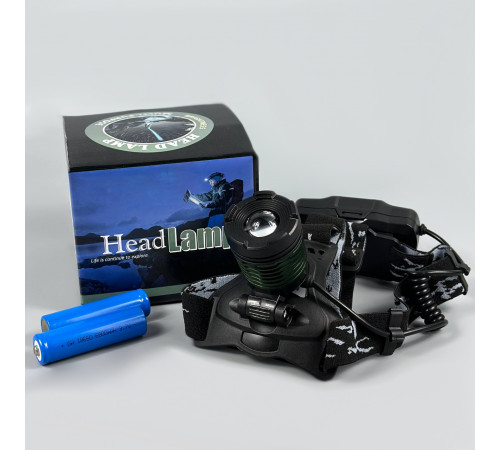 Ліхтар налобний 2188 Red light (XPE, 2*18650, Signal light, Zoom, Micro)