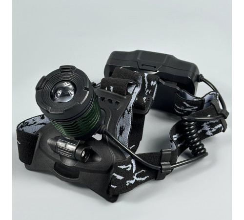 Ліхтар налобний 2188 Red light (XPE, 2*18650, Signal light, Zoom, Micro)