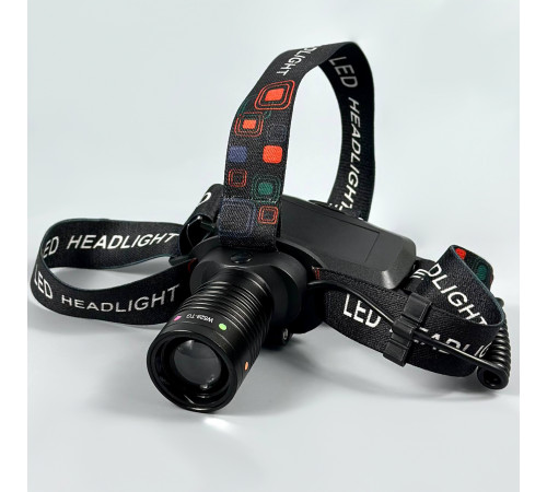 Ліхтар налобний W528 White light (TG, 2*18650, Zoom, Type-C)