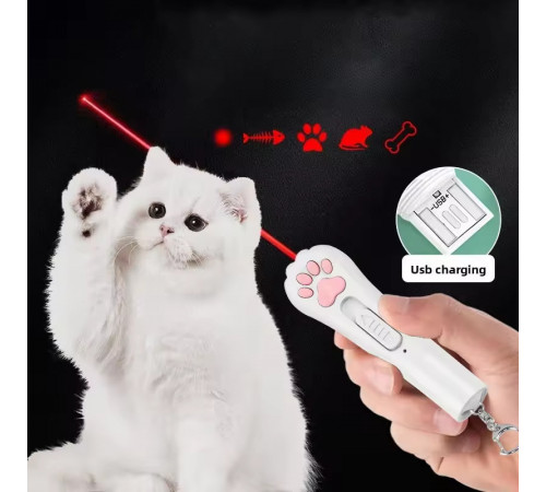 Лазерна указка ZK-2381L (LED+UV, 4 картинки, вбудований акумулятор, USB)