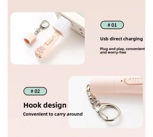 Лазерна указка ZK-2381L (LED+UV, 4 картинки, вбудований акумулятор, USB)