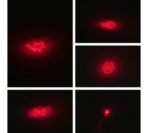 Лазерна указка ZK-2381L (LED+UV, 4 картинки, вбудований акумулятор, USB)