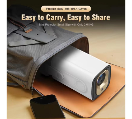 Проектор HY260 Pro (Android 11, 4K, 200 Ansi, Bluetooth + WiFi6, 1080P, 1Gb+8Gb)