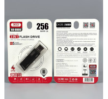 USB флеш XO DK06 256Gb 3in1 USB3.0+Lightning+Micro Швидкісна