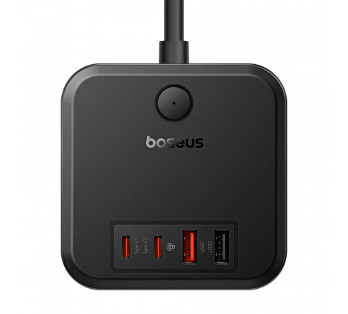 Мережевий зарядний пристрій Baseus PowerCombo Cube Power Strip 3AC+2U+2C 30W 1.5m EU Cluster Black (E00066400117-00)