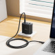 Мережевий зарядний пристрій Hoco C160A Upgrade GaN PD65W+QC3.0 Type-C to Type-C