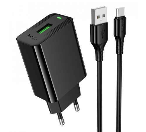 Мережевий зарядний пристрій Hoco CS92A Leader QC3.0 Type-C