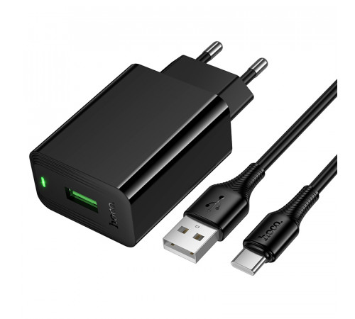 Мережевий зарядний пристрій Hoco CS92A Leader QC3.0 Type-C