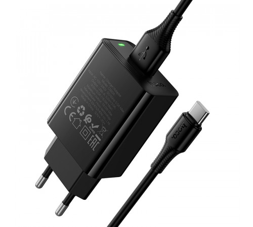 Мережевий зарядний пристрій Hoco CS92A Leader QC3.0 Type-C