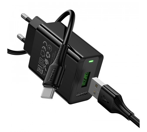 Мережевий зарядний пристрій Hoco CS92A Leader QC3.0 Type-C