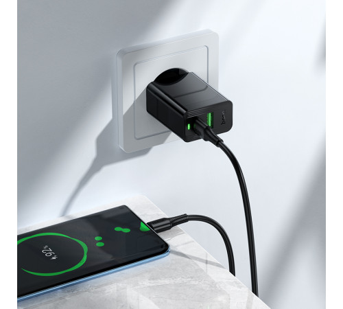 Мережевий зарядний пристрій Hoco CS94A Leader PD20W+QC3.0