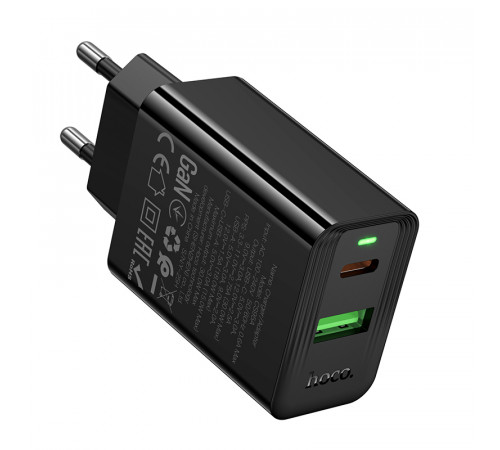 Мережевий зарядний пристрій Hoco CS95A Leader GaN PD30W+QC3.0