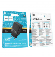 Мережевий зарядний пристрій Hoco CS95A Leader GaN PD30W+QC3.0