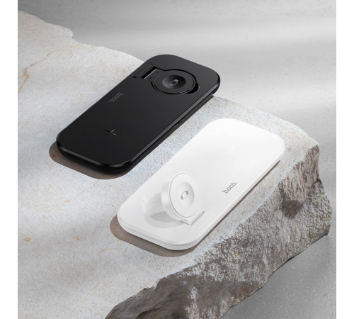 Бездротовий зарядний пристрій Hoco CW65 North 3in1 15W