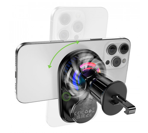 Holder Hoco HW36 Magnetic з бездротовою зарядкою 5W-15W