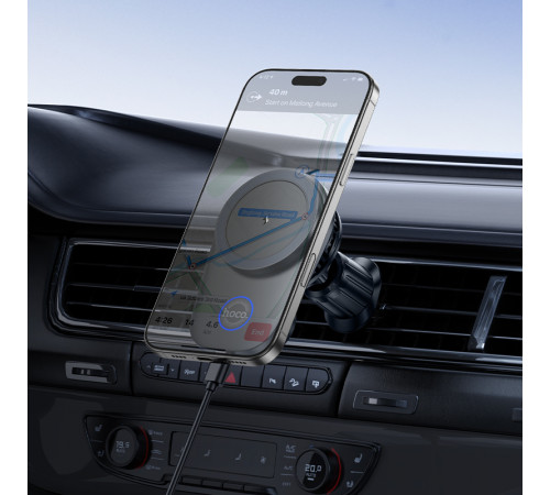 Holder Hoco HW36 Magnetic з бездротовою зарядкою 5W-15W