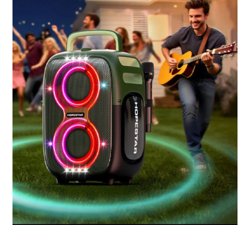 Колонка HOPESTAR PARTYONE CLUB з 2-ма мікрофонами 650W, 36000mAh (55,8*34,1*29,5 см)