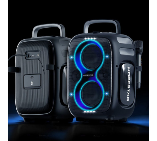 Колонка HOPESTAR PARTYONE CLUB з 2-ма мікрофонами 650W, 36000mAh (55,8*34,1*29,5 см)