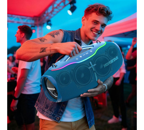 Колонка HOPESTAR H90 з мікрофоном 220W, 24000mAh (43,7*21,2*20,3 см)