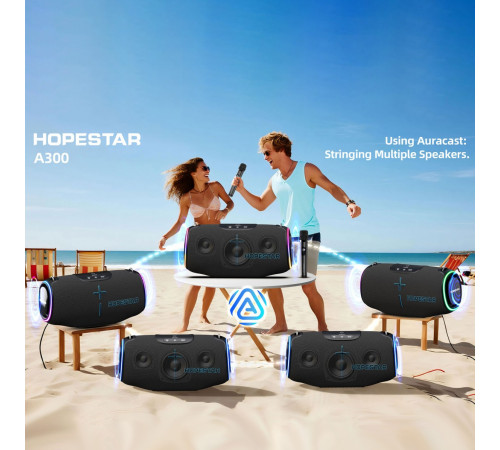Колонка HOPESTAR A300 150W, 21000mAh (39,6*19,6*16,5 см)