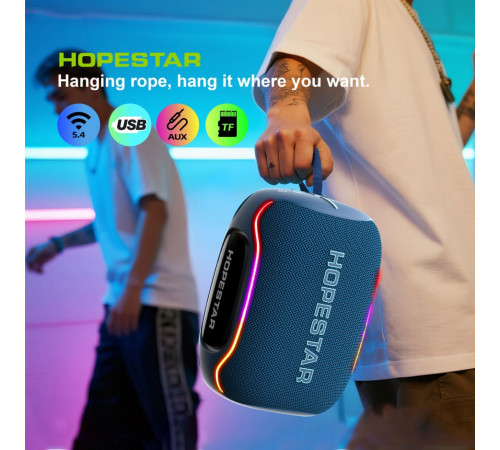 Колонка HOPESTAR H72 60W, 8800mAh (22,8*17,0*13,5 см)
