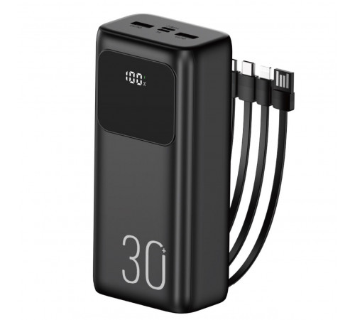 УМБ Power Bank WUW TUGI Y31 30000mAh 2.1A (with cable Type-C+Micro+Lightning+USB) з ліхтарем