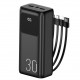 УМБ Power Bank WUW TUGI Y31 30000mAh 2.1A (with cable Type-C+Micro+Lightning+USB) з ліхтарем