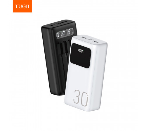 УМБ Power Bank WUW TUGI Y31 30000mAh 2.1A (with cable Type-C+Micro+Lightning+USB) з ліхтарем