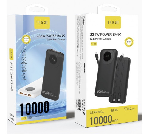 УМБ Power Bank WUW TUGI Y102 10000mAh PD22.5W (with cable Lightning+Type-C)