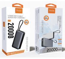 УМБ Power Bank WUW TUGI Y45 20000mAh PD45W (with cable Lightning+Type-C)