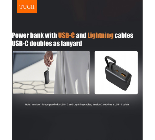УМБ Power Bank WUW TUGI Y45 20000mAh PD45W (with cable Lightning+Type-C)