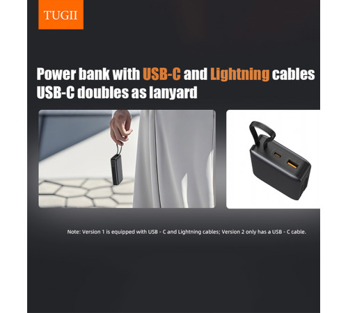 УМБ Power Bank WUW TUGI Y45 20000mAh PD65W (with cable Lightning+Type-C)