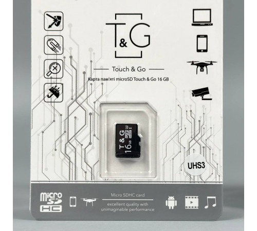 Карта пам'яті T&G 16Gb (UHS-3) 10 Class без адаптера