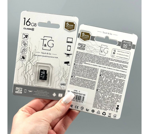 Карта пам'яті T&G 16Gb (UHS-3) 10 Class без адаптера