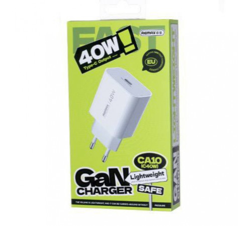 Мережевий зарядний пристрій Remax CA10 Huiying GaN PD40W