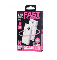 УМБ Power Bank Remax FCP-12 10000mAh PD20W+22.5W (with cable Type-C+Lightning)