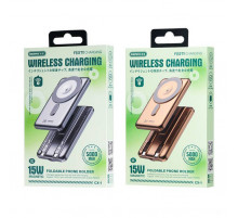 УМБ Power Bank Remax CX-1 5000mAh PD20W з бездротовою зарядкою та підставкою (with cable Type-C+Lightning)